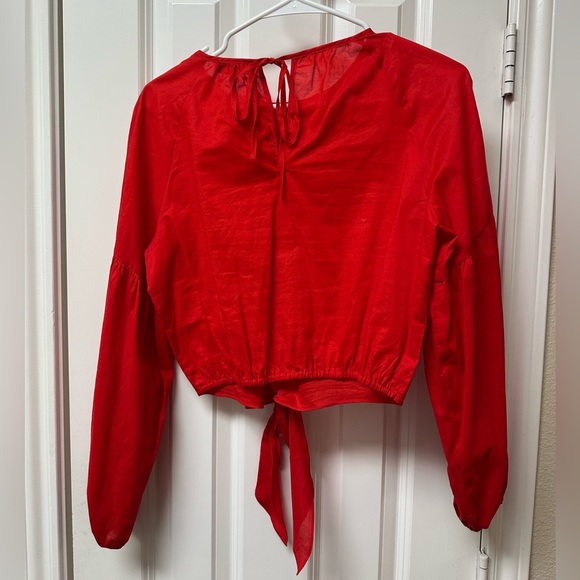 Gianni‎ Bini Red Long Sleeve Shirt size XS - Picture 4 of 4